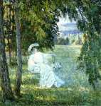 Мадам Виан сидящая в парке